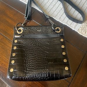 Hammitt Crossbody Black Crocodile Embossed